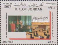 King speaking, members assembled in chamber