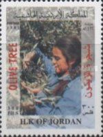 Woman picking olives