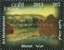 'Les Meules a Giverny' by Claude Monet