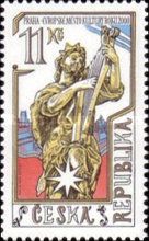 Wooden statue of King David