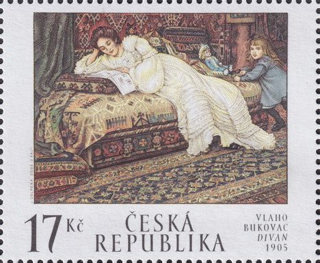 Vlaho Bukovac (1855-1922): The painting Divan, 1905