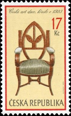 Furniture: Czech art deco, armchair, 1923