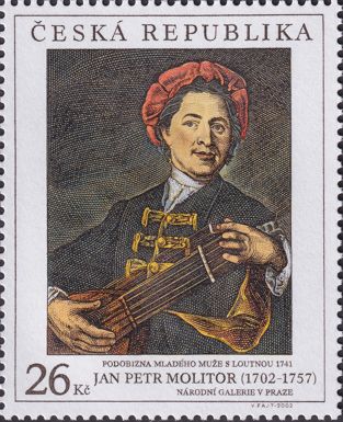 Jan Petr Molitor (1702-1757): Young Man with a Lute