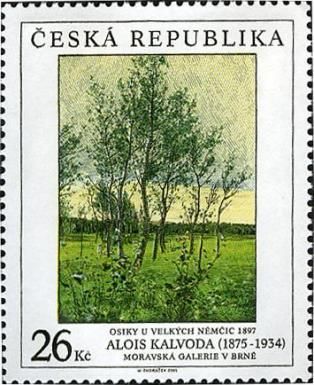 Alois Kalvoda (1875-1934): Osiky nearby Velké Nemcice, 1897