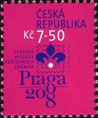Logo of the World Exhibition of Postage Stamps PRAGA 2008