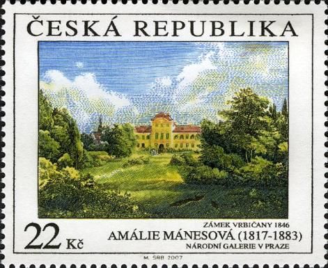 Amálie Mánesová (1817-1883): Vrbicany Castle, 1846