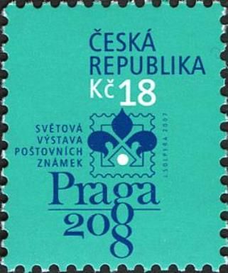 Logo of the World Exhibition of Postage Stamps PRAGA 2008