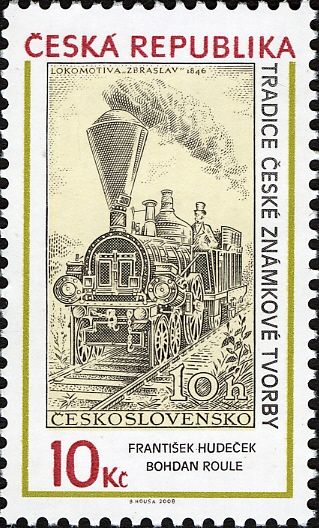 František Hudeček - Stamp of 1956