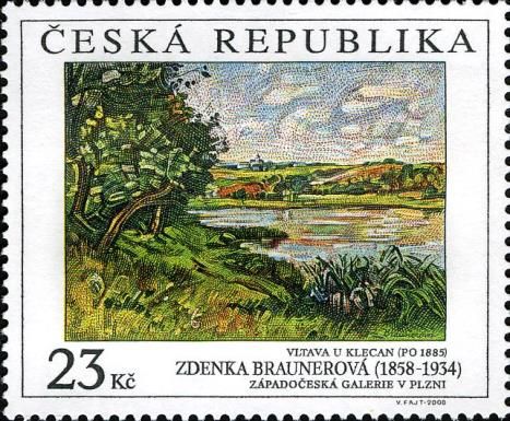 Zdenka Braunerová (1858-1934): Vltava near Klecany, 1885