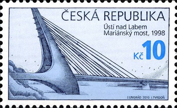 Cable-stayed bridge in Ústí nad Labem