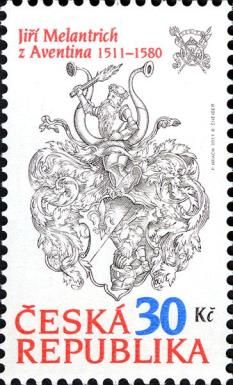 Coat of Arms of Jiří Melantrich of Aventinum (c. 1511-1580)