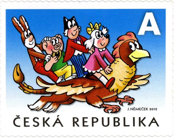 Čtyřlístek flies on Griffin