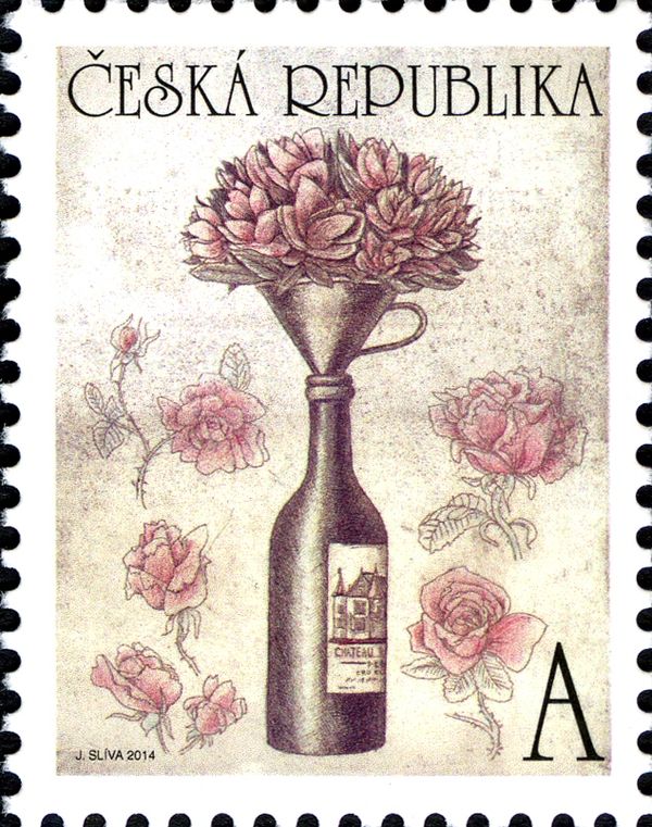Wine bottle as a vase
