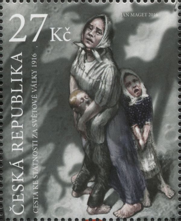 Widow with children