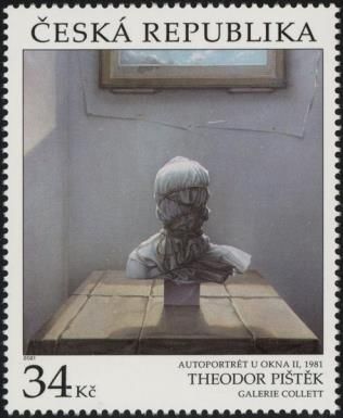 Self Portrait At the Window by Theodor Pištěk