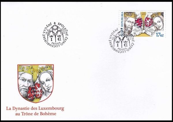 Jan Lucemburský and his wife Eliška Přemyslovna