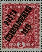 Austrian Stamps of 1916-18 overprinted, slender format