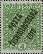 Austrian Stamps of 1916-18 overprinted, slender format