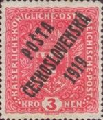 Austrian Stamps of 1916-18 overprinted, slender format