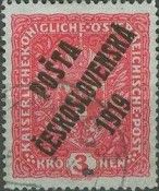 Austrian Stamps of 1916-18 overprinted, broad format