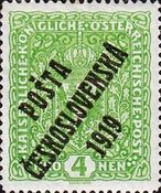 Austrian Stamps of 1916-18 overprinted, broad format