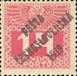 Austrian Postage Due Stamps from 1908/13 overprinted