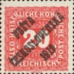 Austrian Postage Due Stamps from 1916 overprinted