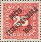 Austrian Postage Due Stamps from 1916 overprinted