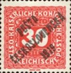 Austrian Postage Due Stamps from 1916 overprinted