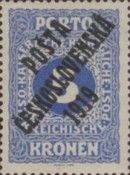 Austrian Postage Due Stamps from 1916 overprinted