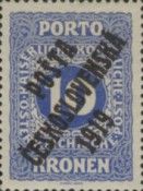 Austrian Postage Due Stamps from 1916 overprinted
