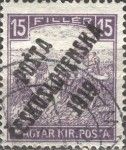 Hungarian Stamps from 1916 overprinted