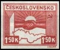 Soviet and Czechoslovak flags