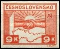 Soviet and Czechoslovak flags