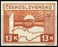 Soviet and Czechoslovak flags