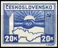 Soviet and Czechoslovak flags