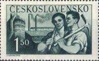 Factory and young couple with tools