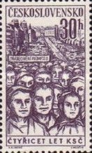 Workers in Wenceslas Square, Prague