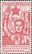 Worker, star and factory plant