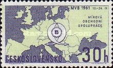 Map of Europe and Fair emblem