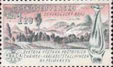 North Bohemia landscape and vase