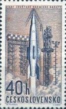 Launching of Soviet space rocket