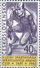 Soldier hurdling
