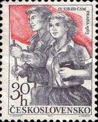 Boy and Girl with flag