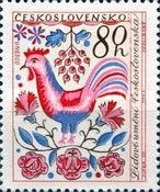 Cock and flowers