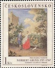 Promenade in the Park, by Norbert Grund (1717-1767)