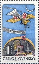 Airplane over Prague