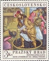 St. Wenceslas Pressing Wine, Mural by the Master of Litomeri