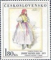 Veruna Cudova in folk costume, by Josef Manes (1854)