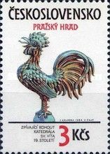 Crowing rooster, St. Vitus Cathedral, 19th century